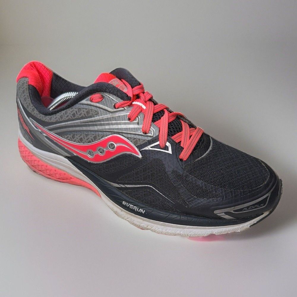 Saucony Everun Ride 9 Womens 7.5 Shoes Sneakers Flex Film Gray Pink‎ Trainers